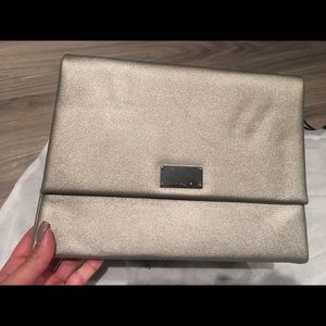 Silver formal clutch